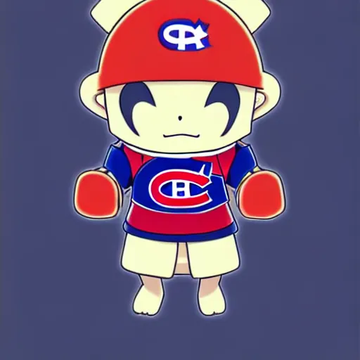 Image similar to anime Portrait of Reddit Snoo the Habs Montreal Canadiens Mascot as a very cute powerful and friendly pokemon, highly detailed anime, high evolution, 1990s, legendary, smooth, sharp focus, dynamic lighting, intricate, trending on ArtStation, illustration pokemon, art by WLOP