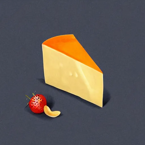 Image similar to cheese, food illustration by kamisketsa and lerin
