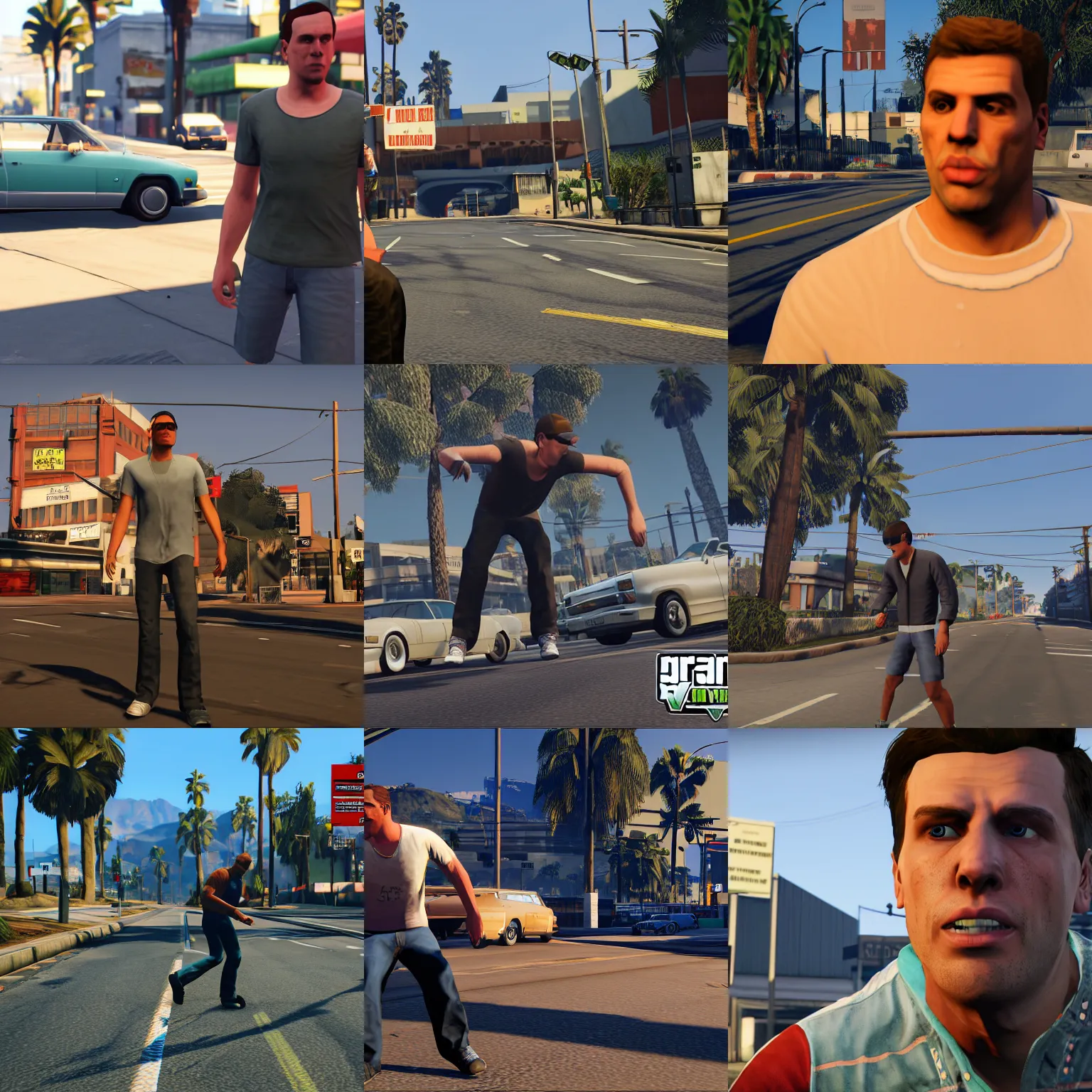 Prompt: screenshot of jerma985 in grand theft auto V, gaming, detailed, 4k