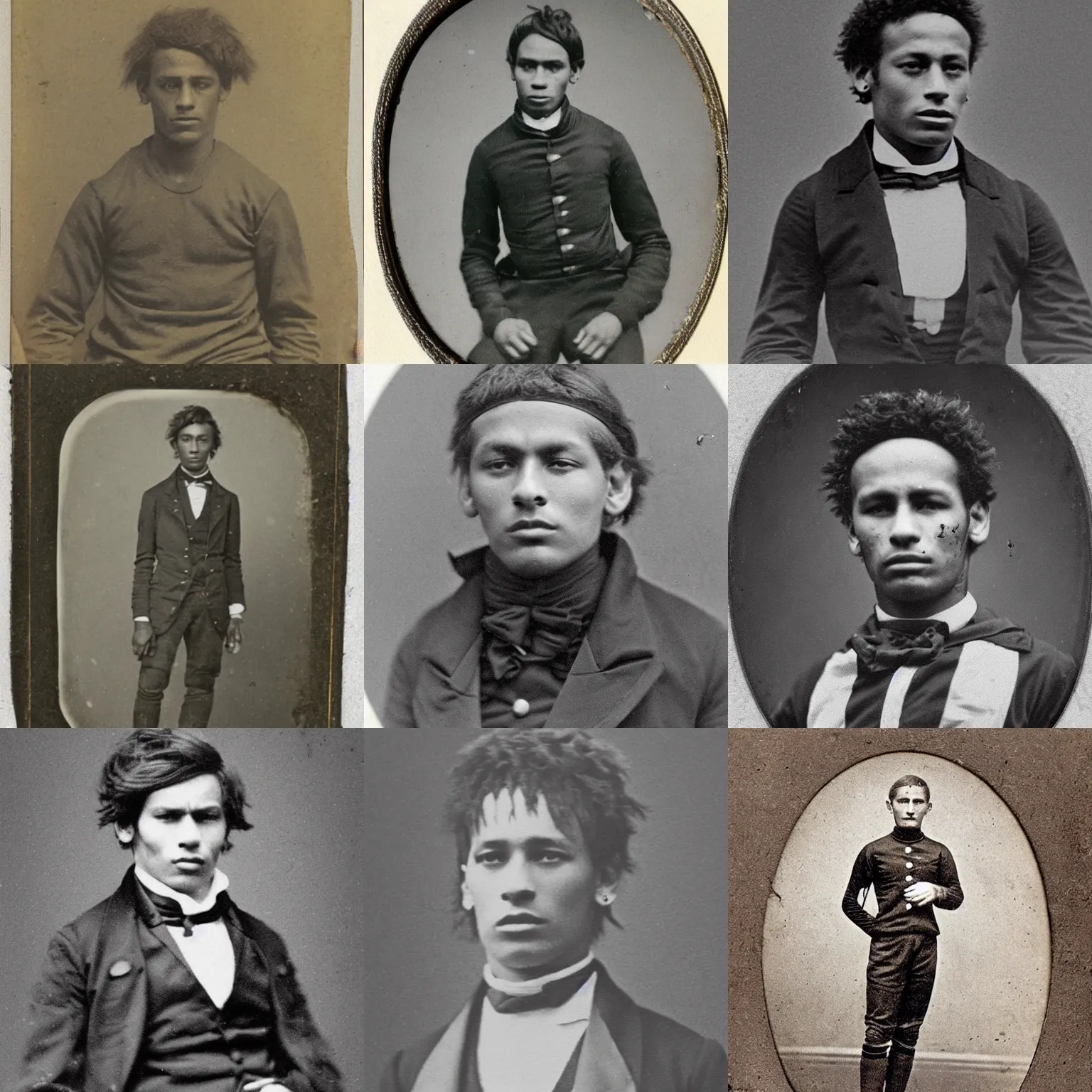 Prompt: neymar, 1860s photograph