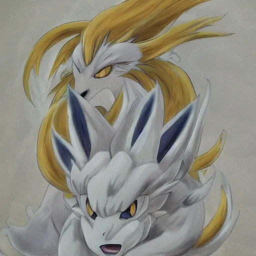 Prompt: Ninetales, Pokemon, realistic