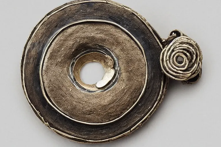 Image similar to “Disk Brooch, 6th century. Old studio photograph.”