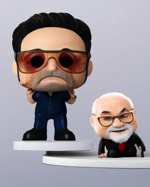 Image similar to full body 3 d render of danny devito as a funko pop, studio lighting, white background, blender, trending on artstation, 8 k, highly detailed