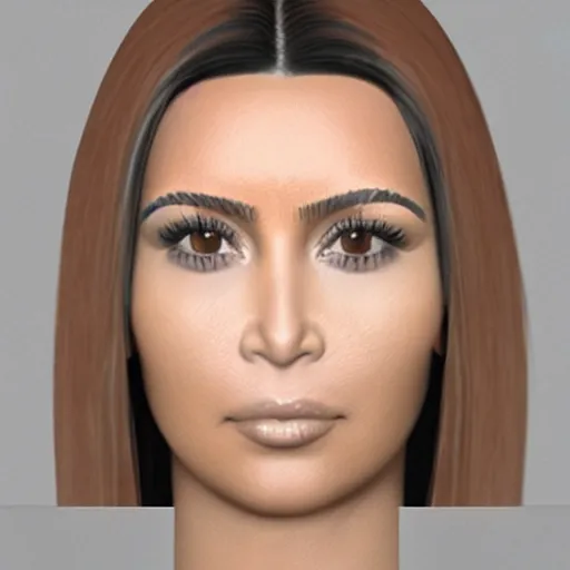 Image similar to photorealistic kim kardashian jail mugshot