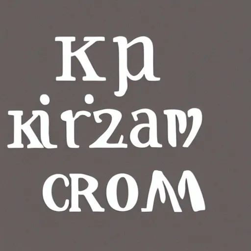 Prompt: katzkab written in a cream white colour banner