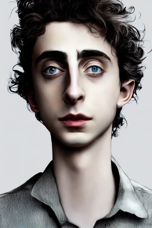 Image similar to Timothee Chalamet, portait photo, profile picture, hyperrealistic, concept art, octane render, unreal engine 5, digital art, high quality, highly detailed, 8K, cute, defined face, elegant clothes, trending on DeviantArt