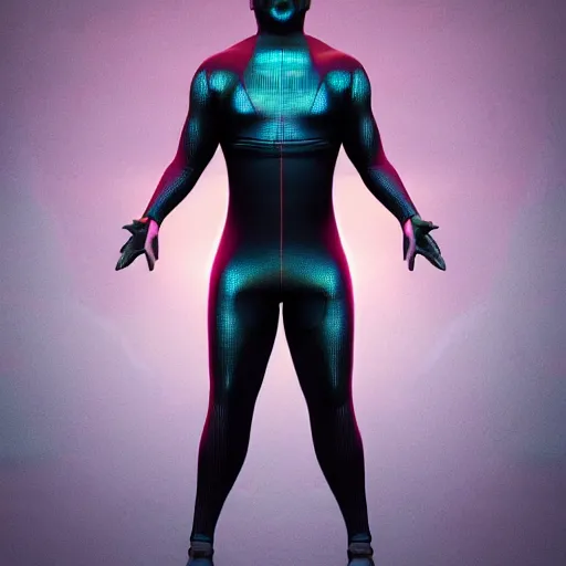 Image similar to portrait of markiplier wearing a skintight suit, an ultrafine hyperdetailed illustration by tooth wu and wlop and beeple and greg rutkowski, trending on artstation, highly detailed, 4 k, 8 k