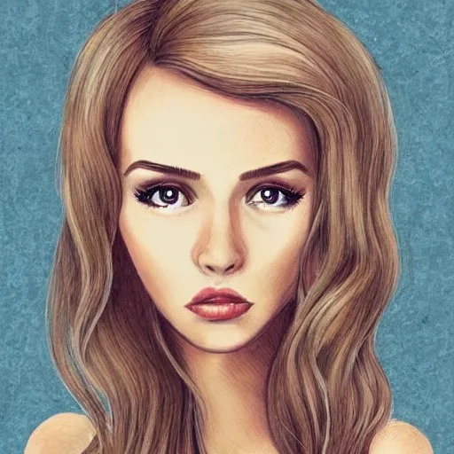 Prompt: a beautiful portrait of a pale blonde woman with beautiful eyes illustration