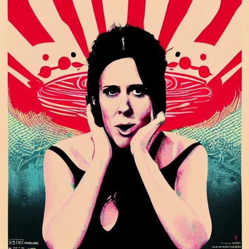 Image similar to kristen wiig poster by shepard fairey