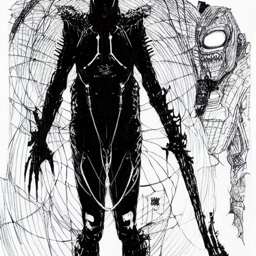 Image similar to Mr Rodgers looking sinister, by Tsutomu Nihei, highly detailed