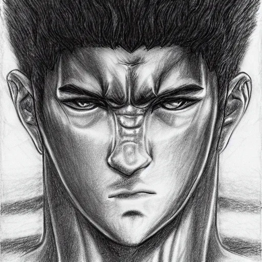 Prompt: a very detailed pencil drawing of berserk 4 k, high resolution, still, landscape, hd, dslr, hyper realistic, sketch