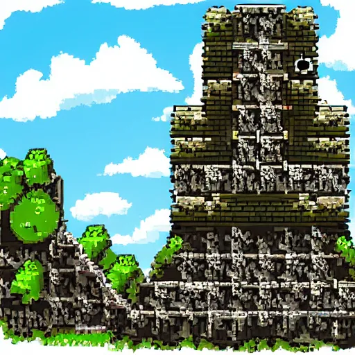 Image similar to battle tower, in the style of metal slug