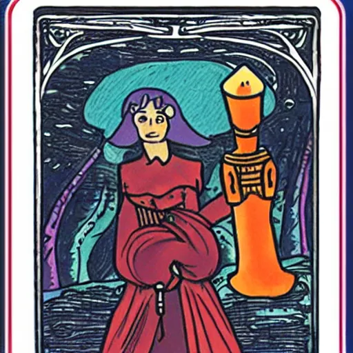 Image similar to tarot card, witchcraft