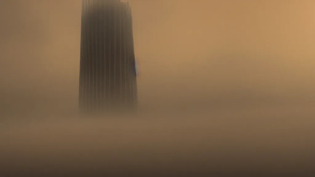 Image similar to patrick j. jones. rutkowski. the last tower. sandstorm. lonely. ominous. golden hour. 3 8 4 0 x 2 1 6 0