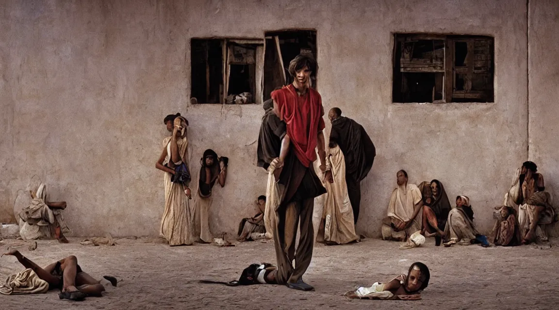 Prompt: photograpy ofred pill taked by Steve McCurry
