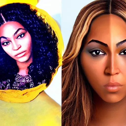 Image similar to bee with human face resembling beyonce