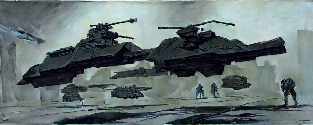 Image similar to an advanced combat swat carrier hovercraft, a shot from a neil blombkamp movie, by syd mead, game and environment design, high - end, high detail, deviant art trending,