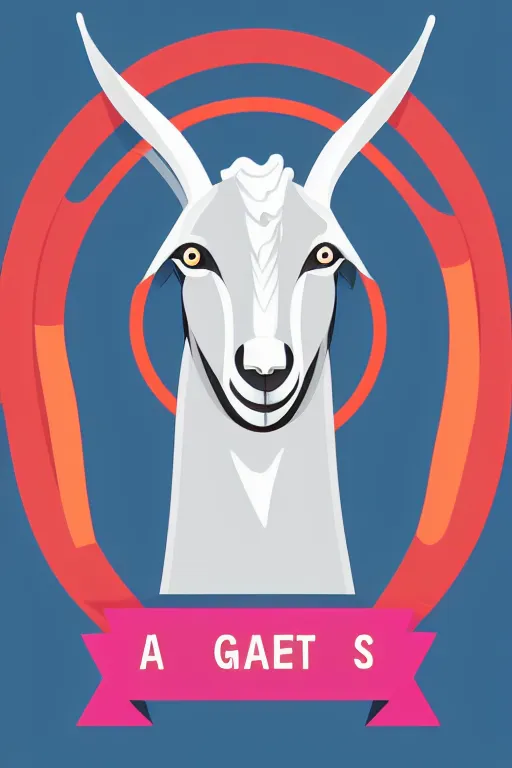 Prompt: A portrait of a goat that is a fitness trainer, sticker, colorful, illustration, highly detailed, smooth and clean vector curves, no jagged lines, vector art, smooth