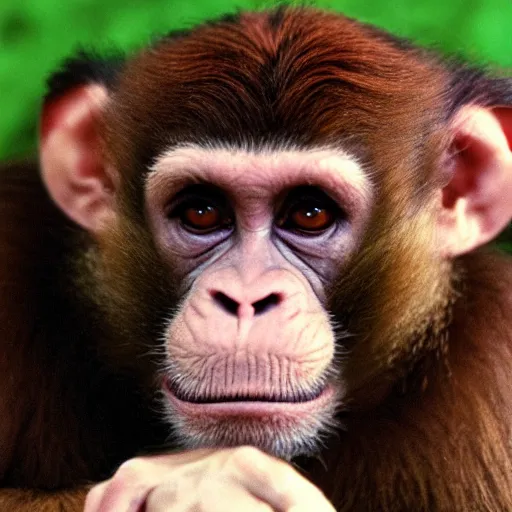 Image similar to tommy lee jones as a monkey, photograph