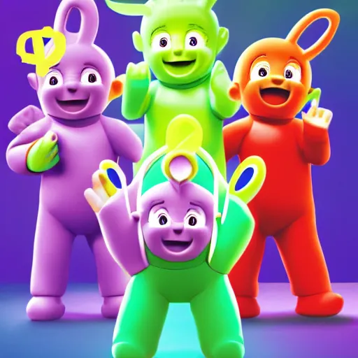 Prompt: the teletubbies by studio trigger