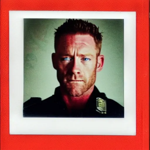 Image similar to Polaroid image of Max Martini as cop