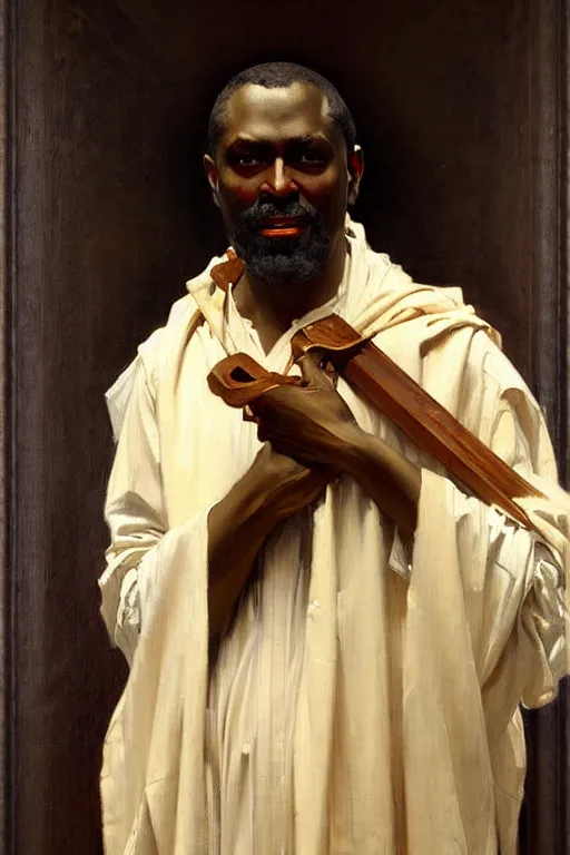 Image similar to leyendecker and solomon joseph solomon and richard schmid and jeremy lipking victorian loose genre loose painting full length portrait painting of jesus