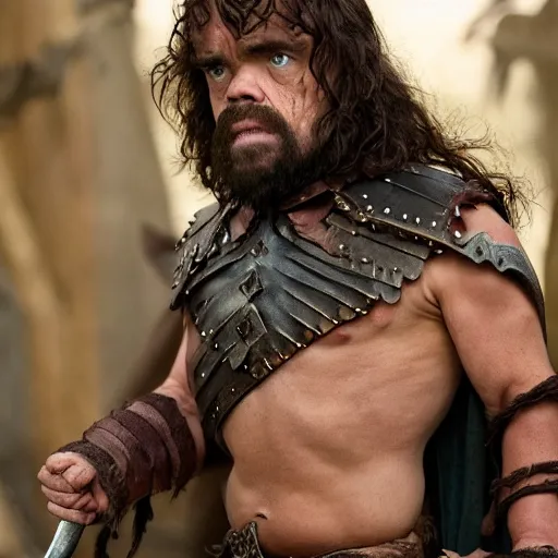 Prompt: peter dinklage as conan the barbarian - n 4