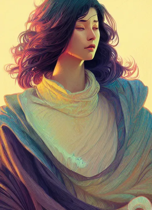 Image similar to handsome gojo, half body shot, path traced, highly detailed, high quality, digital painting, alena aenami, lilia alvarado, shinji aramaki, karol bak, alphonse mucha, tom bagshaw