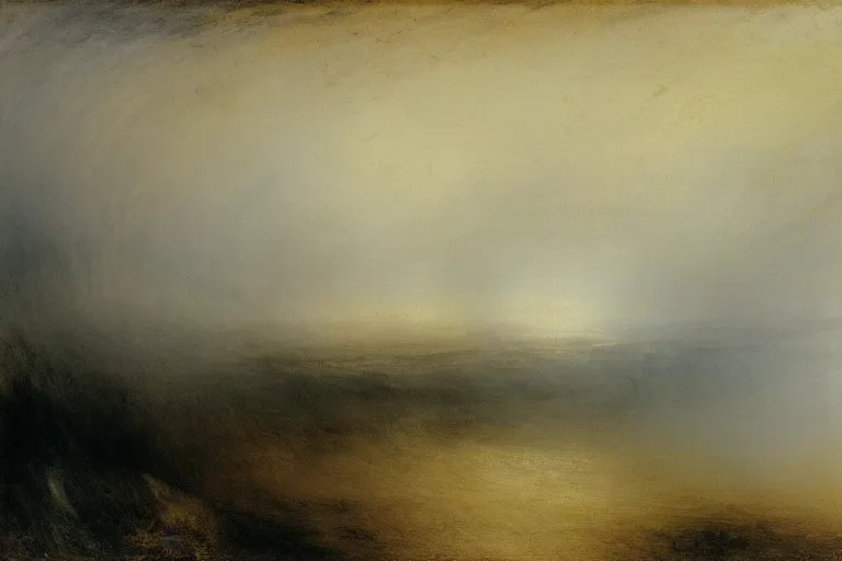 Prompt: ghosts in the fog, jmw turner