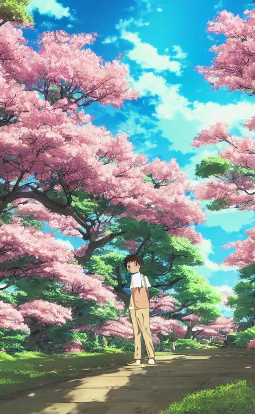 Prompt: an ultrawide photo of picollo standing in front of sakura trees, studio ghibli concept art, detailed face, beautiful face, beautiful eyes, beautiful lighting, hdr, 4 k