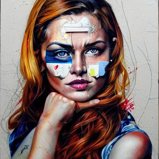 Prompt: unbelievable beautiful lady portrait by sandra chevrier, artstation, hd