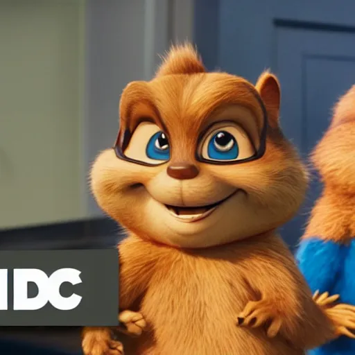 Prompt: Chris Pratt stealing Alvin and the Chipmunks