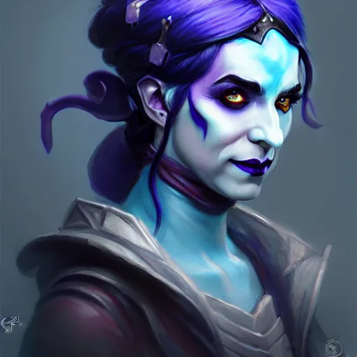 Prompt: d & d concept art matte jester from criticalrole in the style of stefan kostic, realistic, sharp focus, 8 k high definition, insanely detailed, intricate, mysterious, art by stanley lau and artgerm