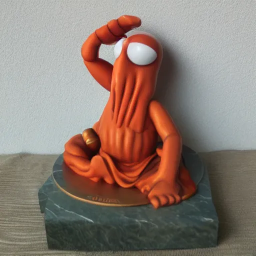 Image similar to doctor zoidberg ancient marble statue