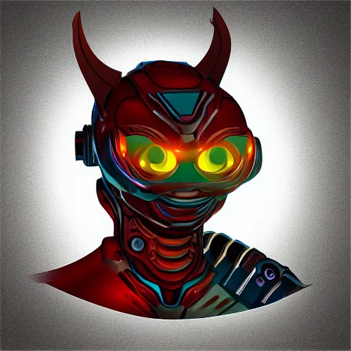 Image similar to user avatar icon of a cyborg dragon, digital art, portrait