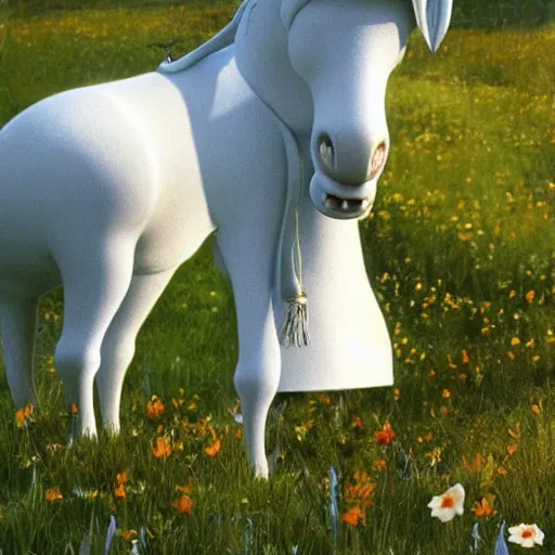 Image similar to moomintroll in real life, photograph, realistic, very detailed!