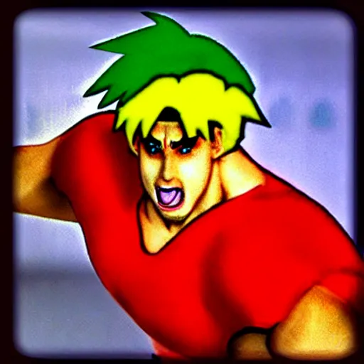 Image similar to ken from street fighter 2 in the style of scarry, richard