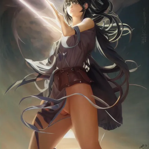 Prompt: Anime girl activating her evil powers of darkness and death that she can only use once and she can never use it because if she does then shortly after she will die, detailed, centered, digital painting, artstation, concept art, donato giancola, Joseph Christian Leyendecker, WLOP, Boris Vallejo, Breathtaking, 8k resolution, extremely detailed, beautiful, establishing shot, artistic, hyperrealistic, beautiful face, octane render, cinematic lighting, dramatic lighting, masterpiece