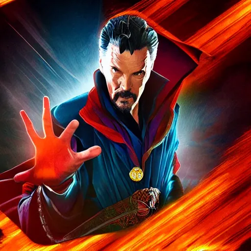 Image similar to dr strange woods playing digital art 4 k detailed