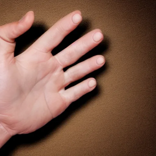 Image similar to a hand with 5 fingers, real hand