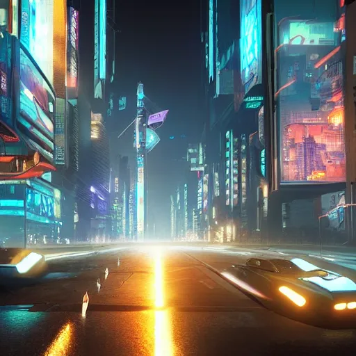 cyberpunk city at night with futuristic flying cars, | Stable Diffusion ...