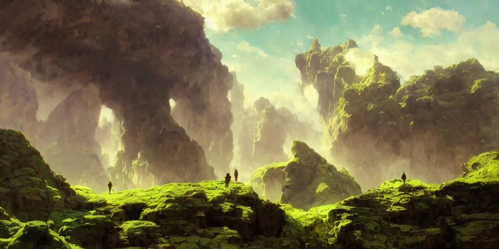 Image similar to huge cave ceiling clouds made of green earth towns, industry, steampunk villages castles, buildings inverted upsidedown mountain artstation illustration sharp focus sunlit vista painted by ruan jia raymond swanland lawrence alma tadema zdzislaw beksinski norman rockwell tom lovell alex malveda greg staples