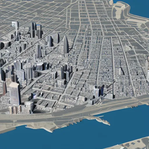 Prompt: a 3D model of San Francisco