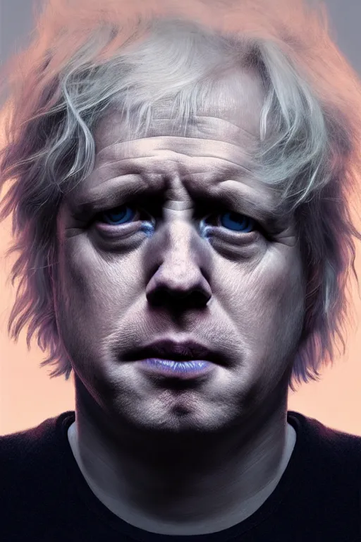 Prompt: perfectly - centered horror portrait - photograph of boris johnson as daenarys targaryen real life portrait by beksinski and jean delville, unreal engine 5, photorealism, hd quality, 8 k resolution, cinema 4 d, hdr dramatic cinematic lighting