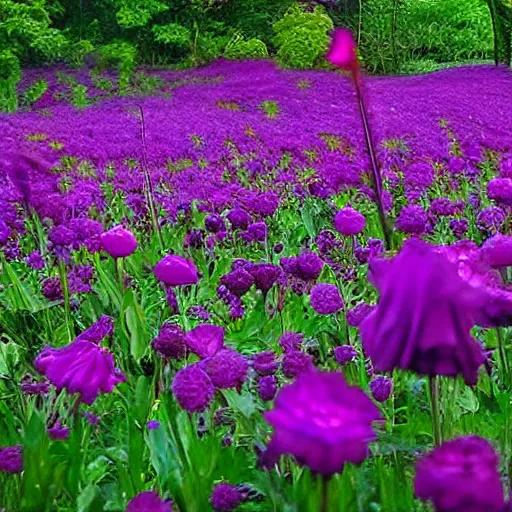 Image similar to purple scarlet flower storm