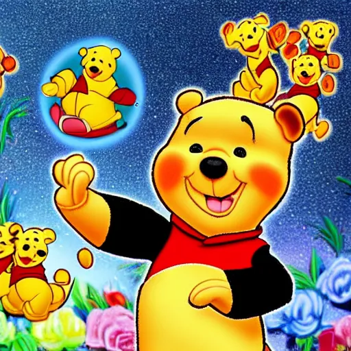 Image similar to President Xi Jinping drawn like Winnie the Pooh