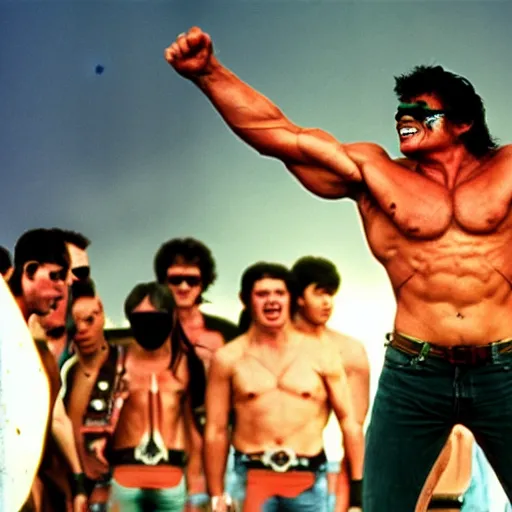 Image similar to hulk performing at woodstock