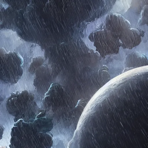 Prompt: storm on alien planet, 4 k, artstation, pinterest.