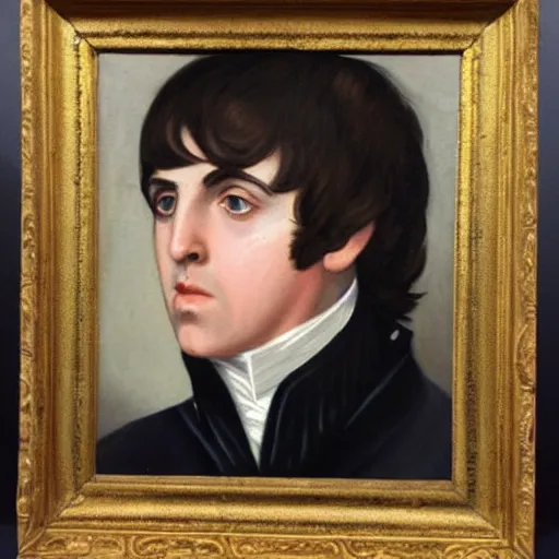 Prompt: regency era painting of a young paul mccartney