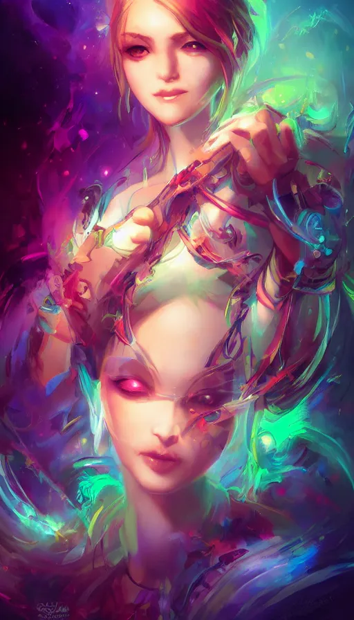 Image similar to psytrance artwork, by ross tran